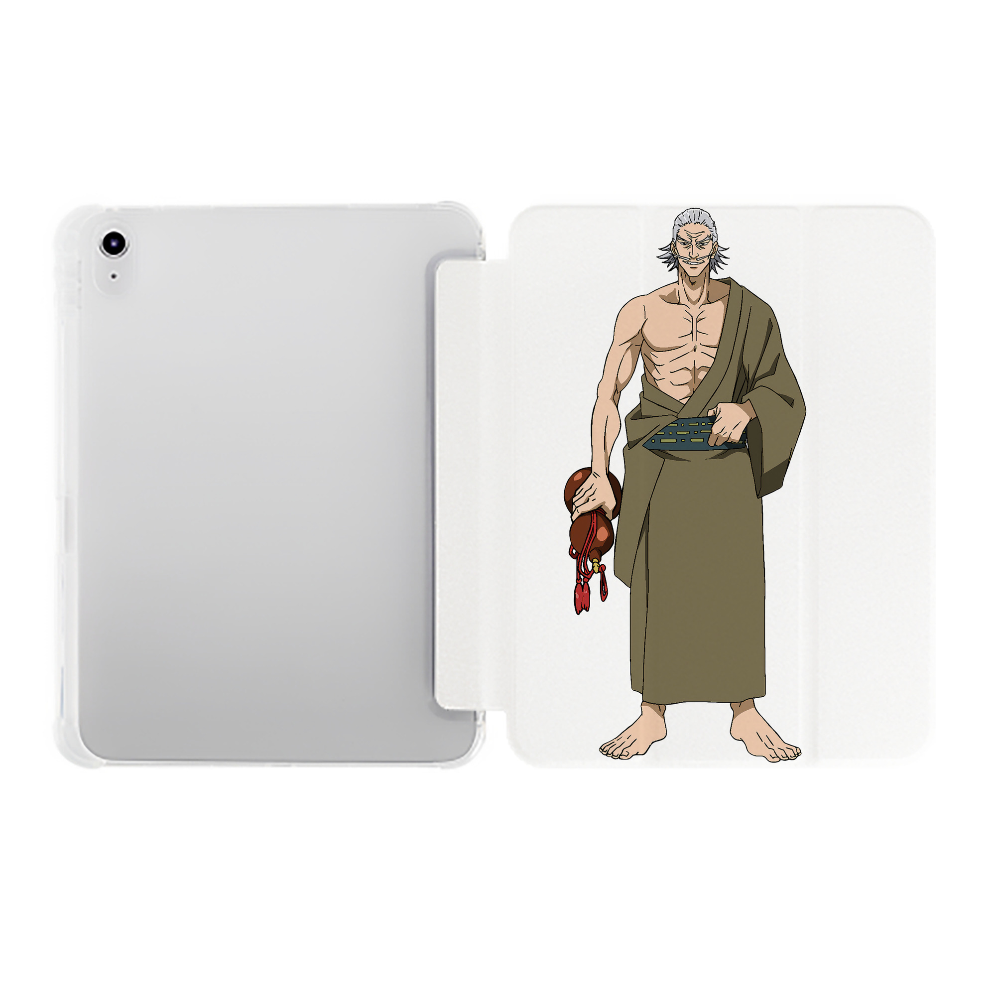 （画像用） 呪術廻戦 Jujutsu Kaisen IPad ケース ペン収納付き 三つ折りスタンド PUレザー×シリコン 対応機種9.5/10.5/10.9インチ